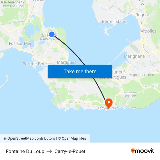Fontaine Du Loup to Carry-le-Rouet map