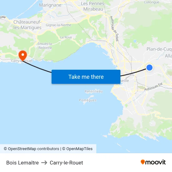 Bois Lemaître to Carry-le-Rouet map