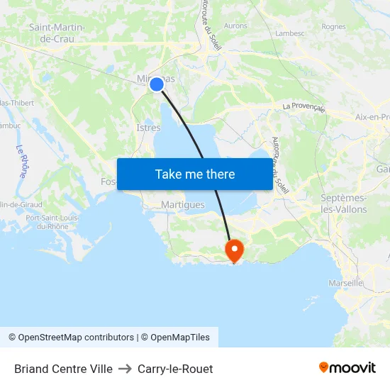 Briand Centre Ville to Carry-le-Rouet map