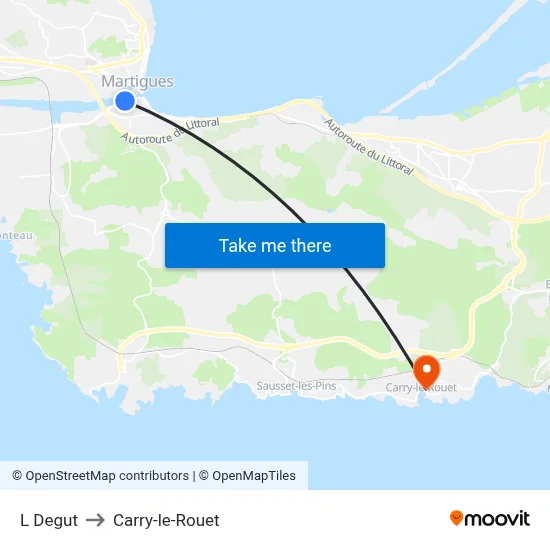 L Degut to Carry-le-Rouet map