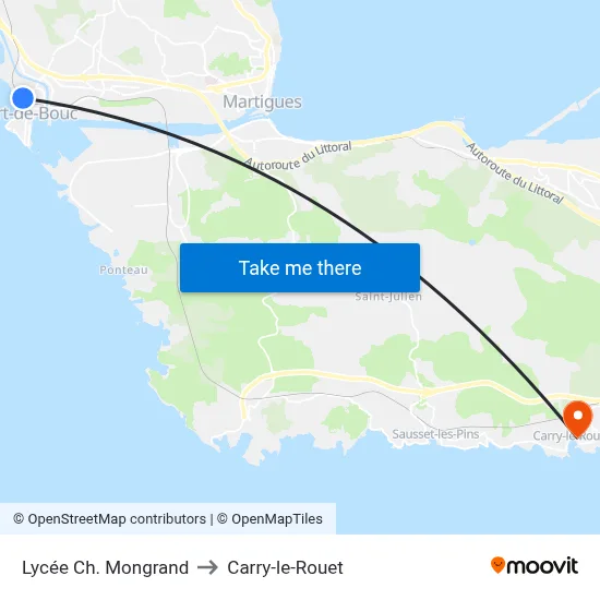 Lycée Ch. Mongrand to Carry-le-Rouet map
