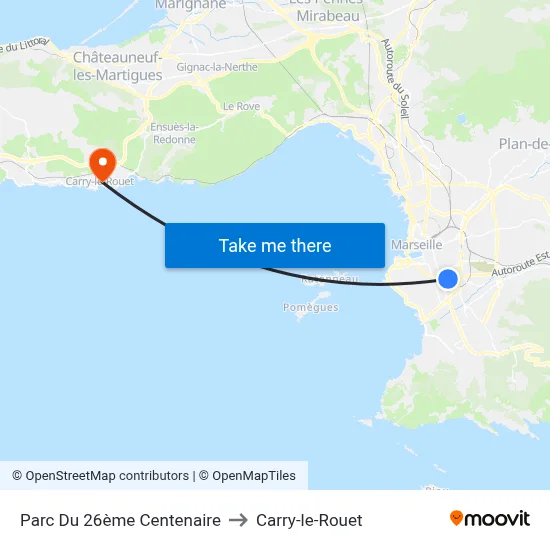 Parc Du 26ème Centenaire to Carry-le-Rouet map