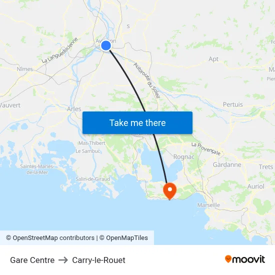 Gare Centre to Carry-le-Rouet map