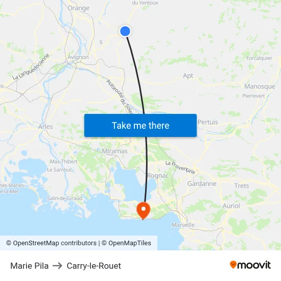 Marie Pila to Carry-le-Rouet map