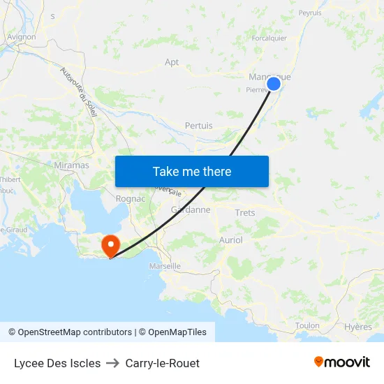 Lycee Des Iscles to Carry-le-Rouet map