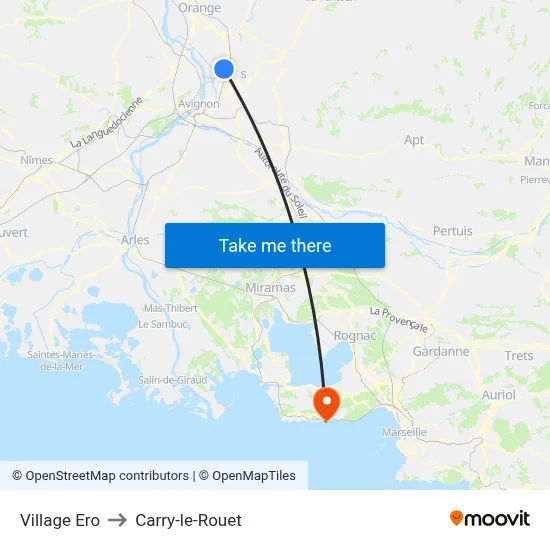 Village Ero to Carry-le-Rouet map