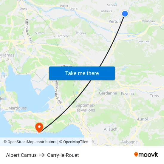 Albert Camus to Carry-le-Rouet map