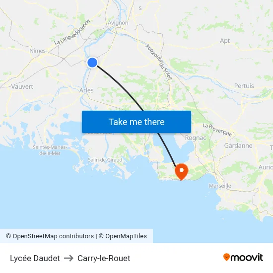 Lycée Daudet to Carry-le-Rouet map