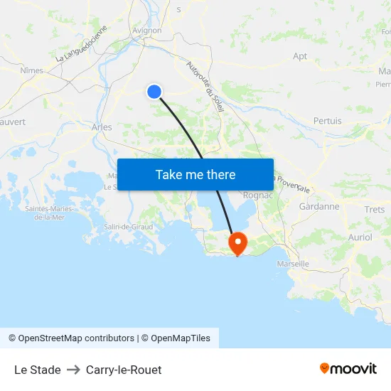 Le Stade to Carry-le-Rouet map