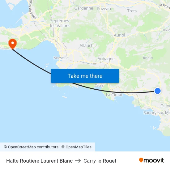 Halte Routiere Laurent Blanc to Carry-le-Rouet map