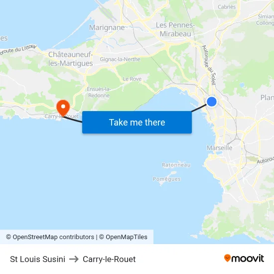 St Louis Susini to Carry-le-Rouet map