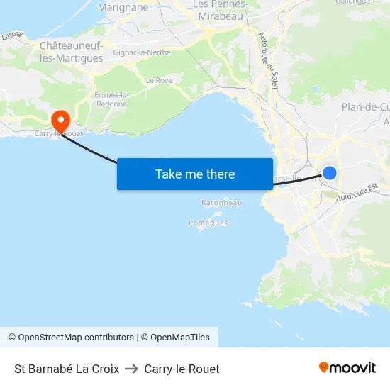 St Barnabé La Croix to Carry-le-Rouet map