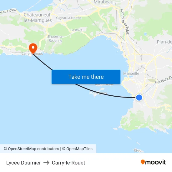 Lycée Daumier to Carry-le-Rouet map