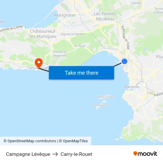 Campagne Lévêque to Carry-le-Rouet map