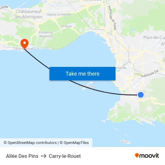 Allée Des Pins to Carry-le-Rouet map