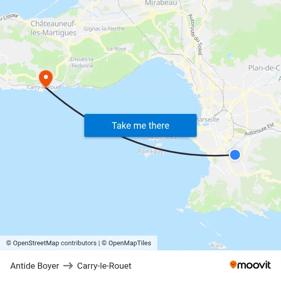 Antide Boyer to Carry-le-Rouet map