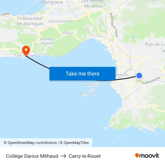 Collège Darius Milhaud to Carry-le-Rouet map