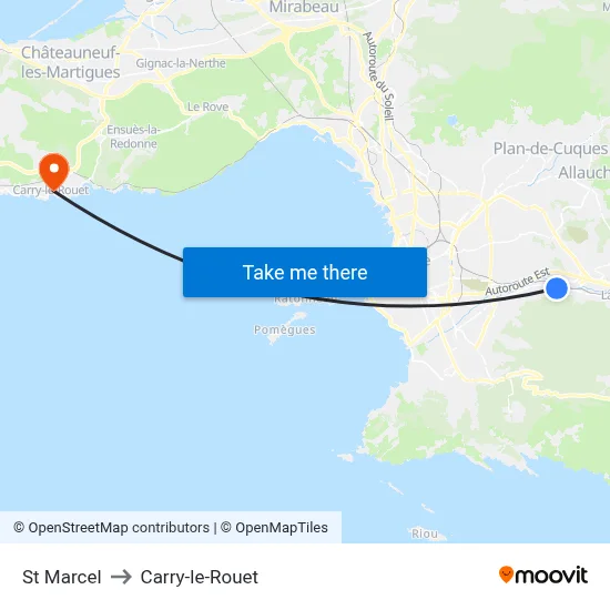 St Marcel to Carry-le-Rouet map