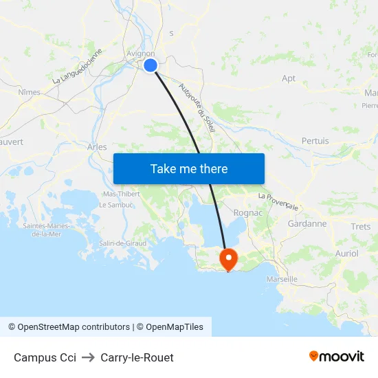 Campus Cci to Carry-le-Rouet map