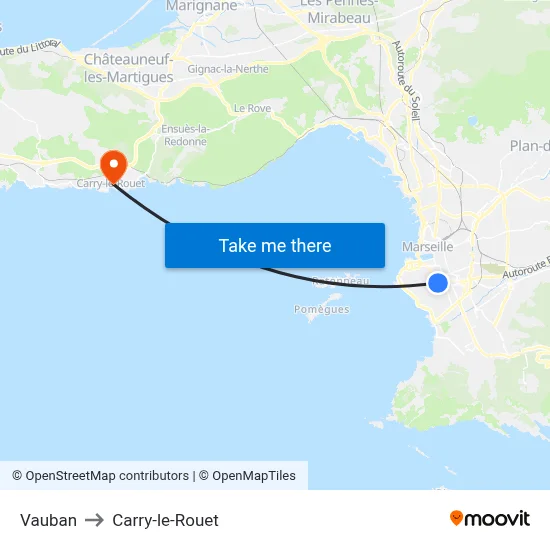 Vauban to Carry-le-Rouet map