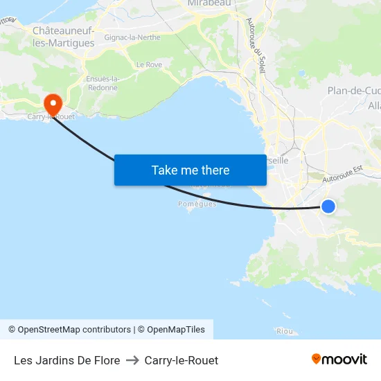 Les Jardins De Flore to Carry-le-Rouet map