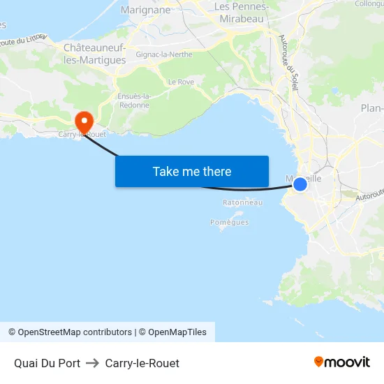 Quai Du Port to Carry-le-Rouet map