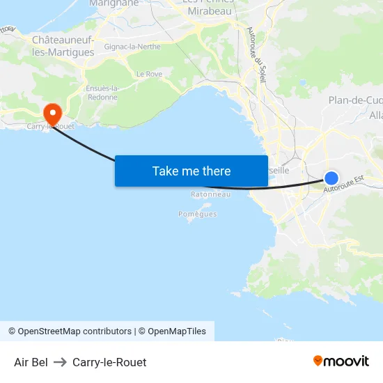 Air Bel to Carry-le-Rouet map