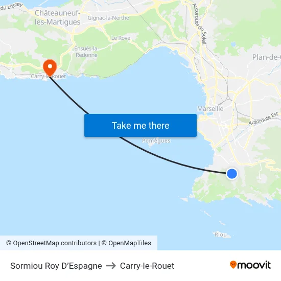 Sormiou Roy D’Espagne to Carry-le-Rouet map