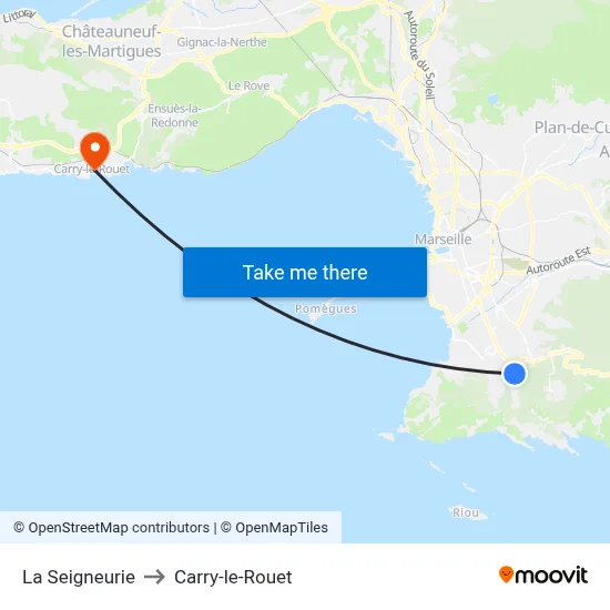 La Seigneurie to Carry-le-Rouet map