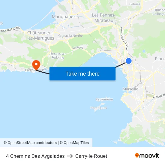 4 Chemins Des Aygalades to Carry-le-Rouet map