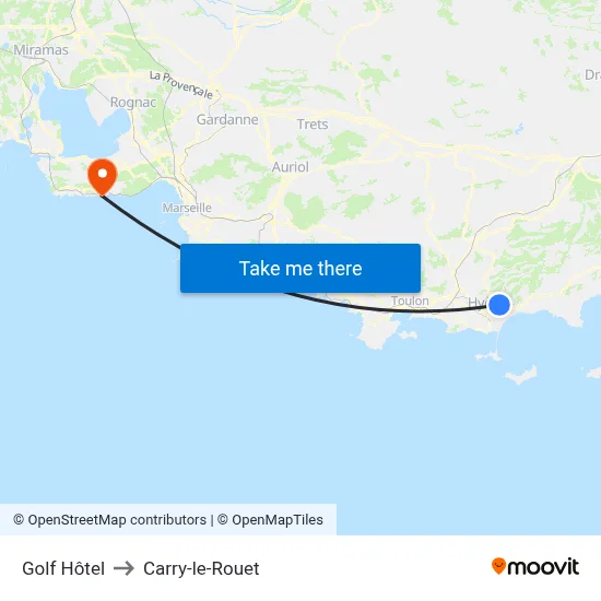 Golf Hôtel to Carry-le-Rouet map