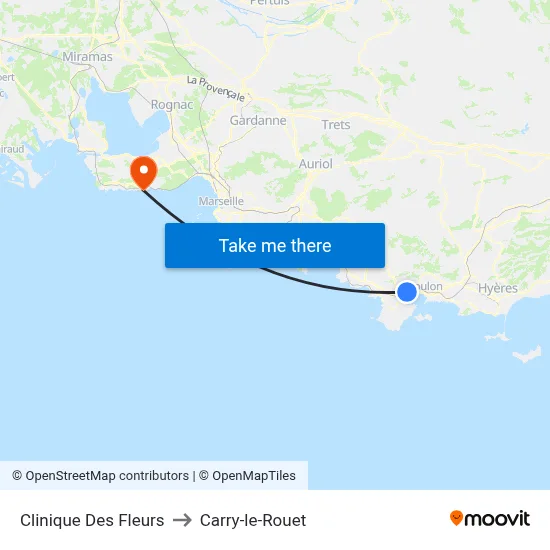 Clinique Des Fleurs to Carry-le-Rouet map