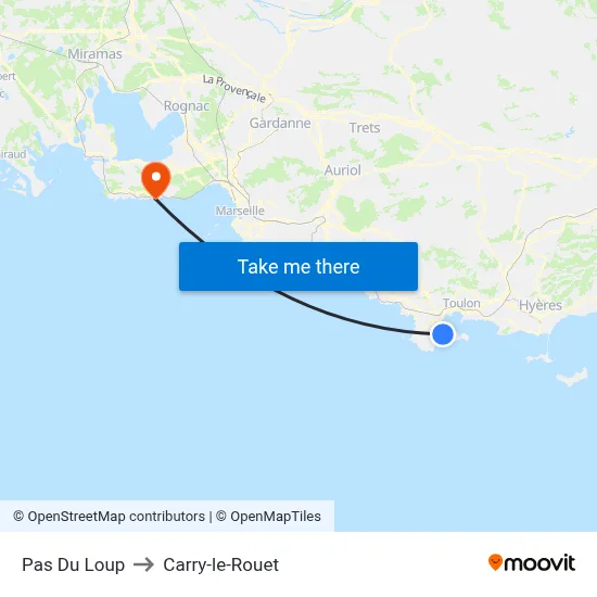 Pas Du Loup to Carry-le-Rouet map