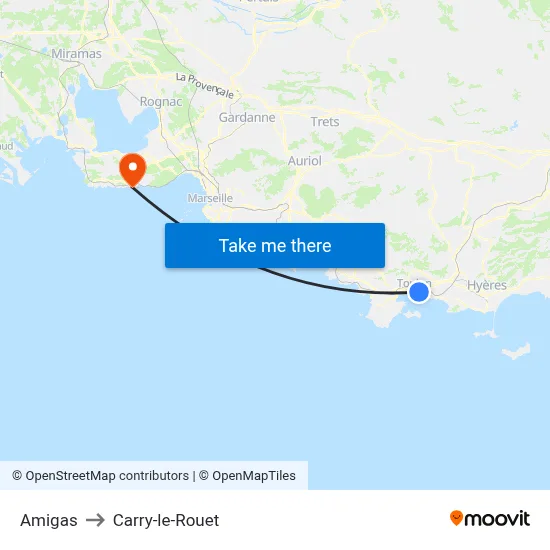 Amigas to Carry-le-Rouet map