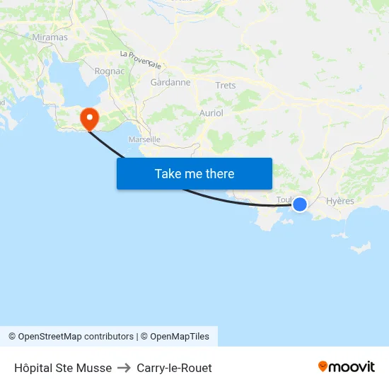 Hôpital Ste Musse to Carry-le-Rouet map