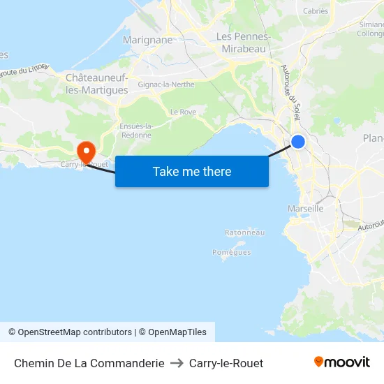Chemin De La Commanderie to Carry-le-Rouet map