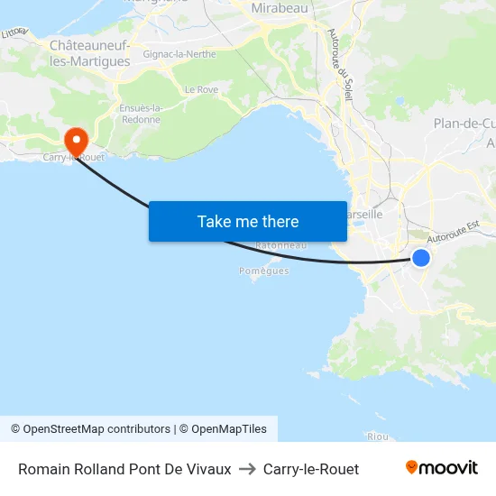 Romain Rolland Pont De Vivaux to Carry-le-Rouet map