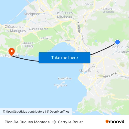 Plan-De-Cuques Montade to Carry-le-Rouet map