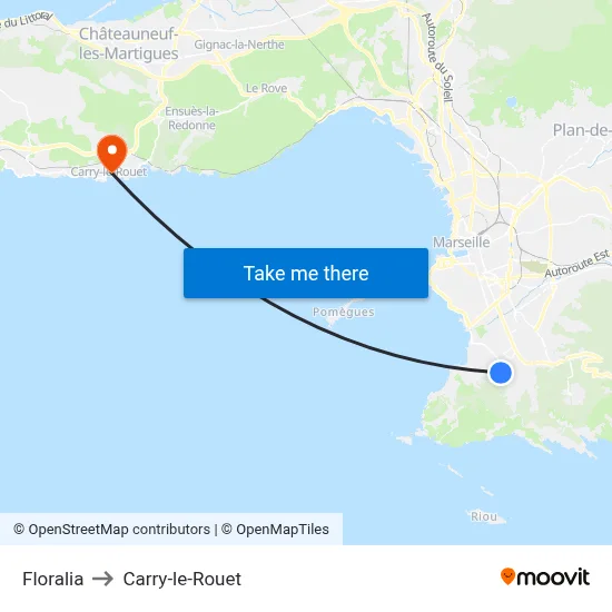 Floralia to Carry-le-Rouet map