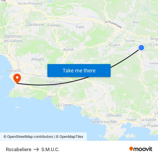 Rocabeliere to S.M.U.C. map