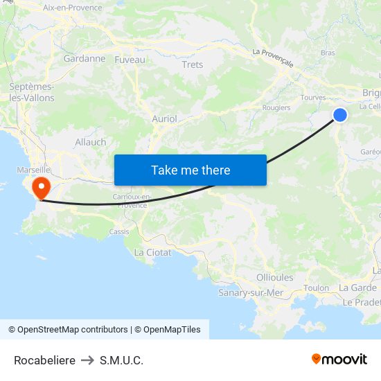 Rocabeliere to S.M.U.C. map