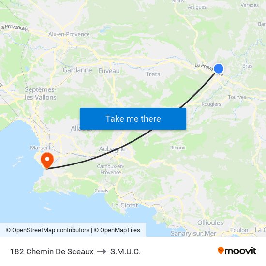 182 Chemin De Sceaux to S.M.U.C. map