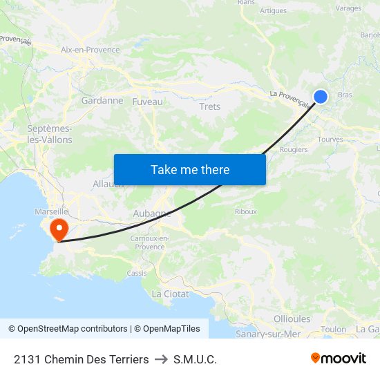 2131 Chemin Des Terriers to S.M.U.C. map