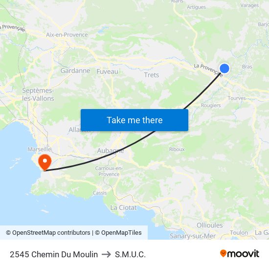 2545 Chemin Du Moulin to S.M.U.C. map