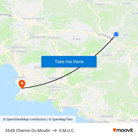 3648 Chemin Du Moulin to S.M.U.C. map