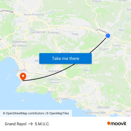 Grand Rayol to S.M.U.C. map