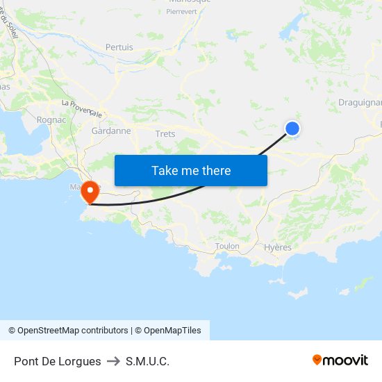 Pont De Lorgues to S.M.U.C. map