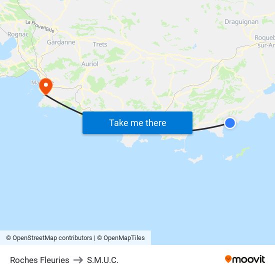 Roches Fleuries to S.M.U.C. map