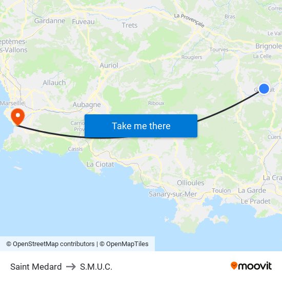 Saint Medard to S.M.U.C. map