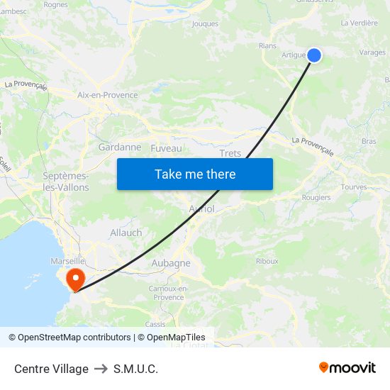 Centre Village to S.M.U.C. map